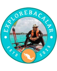 Captain Mora guiding sunrise paddle and catamaran tours in Bacalar